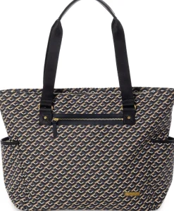 Skip Hop Deco Saffiano Tote Diaper Bag - Black