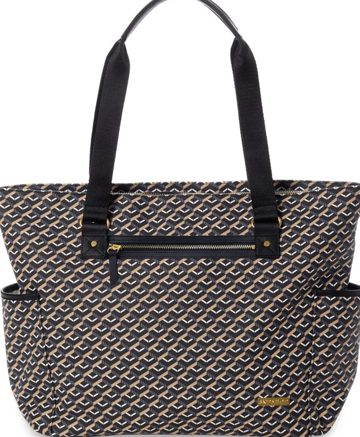 Skip Hop Deco Saffiano Tote Diaper Bag - Black