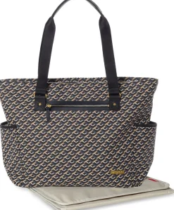 Skip Hop Deco Saffiano Tote Diaper Bag - Black