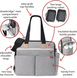 Skip Hop Duo Weekender Diaper Bag - Grey Melange