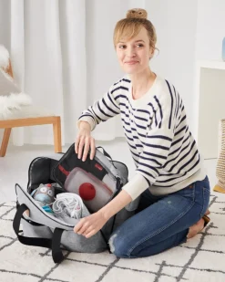 Skip Hop Duo Weekender Diaper Bag - Grey Melange