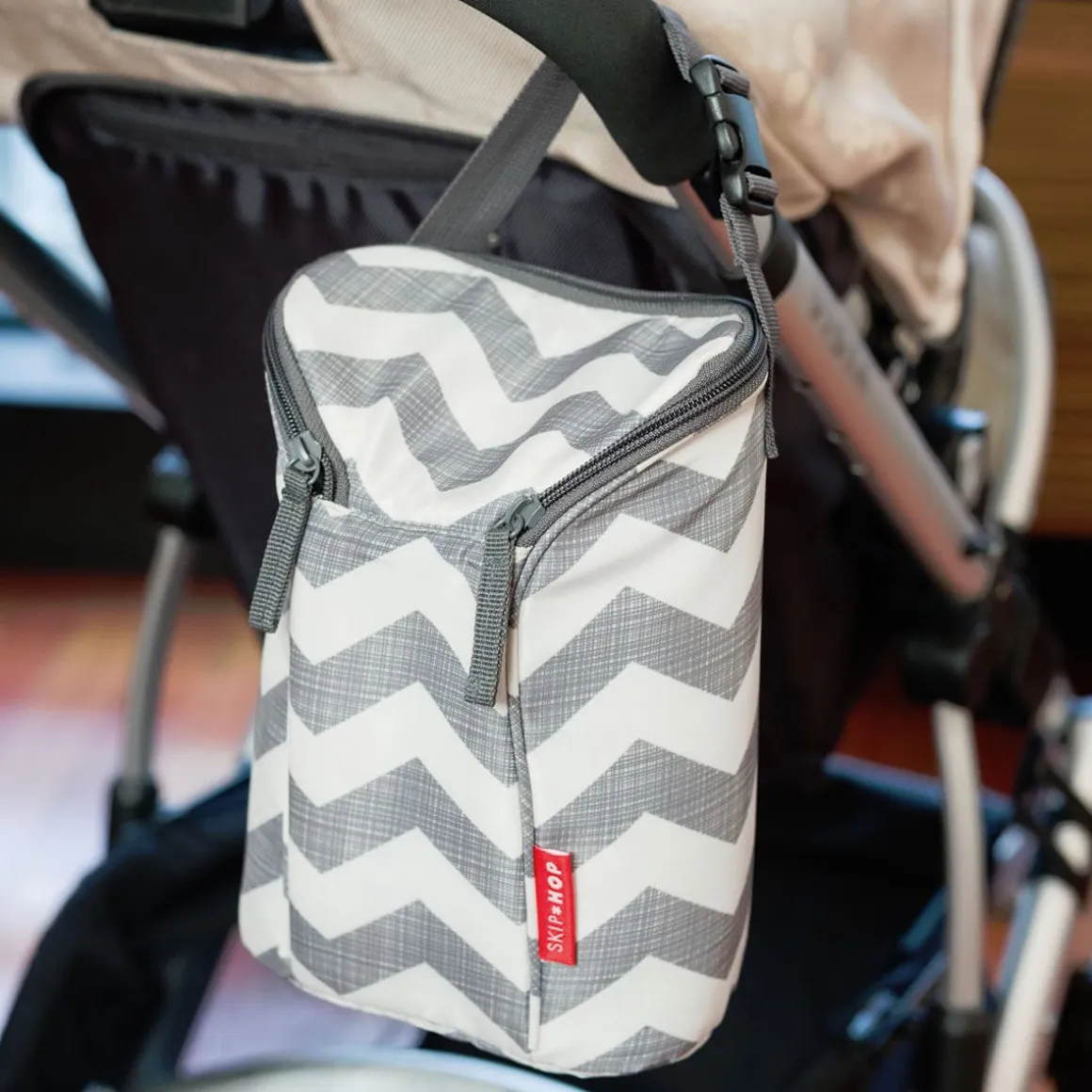 Skip Hop Grab & Go Double Bottle Bag - Black