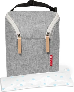 Skip Hop Grab & Go Double Bottle Bag - Grey Melange