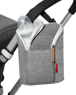 Skip Hop Grab & Go Double Bottle Bag - Grey Melange