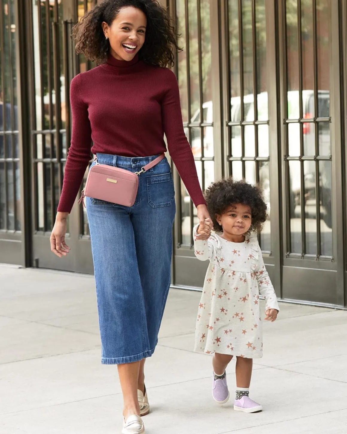 Skip Hop Greenwich Convertible Hip Pack Diaper Bag - Dusty Rose