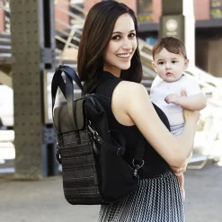 Skip Hop Highline Convertible Backpack Diaper Bag - Black Granite
