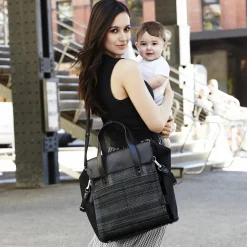Skip Hop Highline Convertible Backpack Diaper Bag - Black Granite