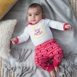 Skip Hop Long Sleeve Bodysuit & Pant Set, Rise & Shine - Confetti (3 Months)