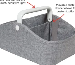 Skip Hop Nursery Style Light-Up Diaper Caddy - Grey