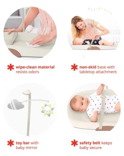 Skip Hop Nursery Style Wipe-Clean Changing Pad - Oat