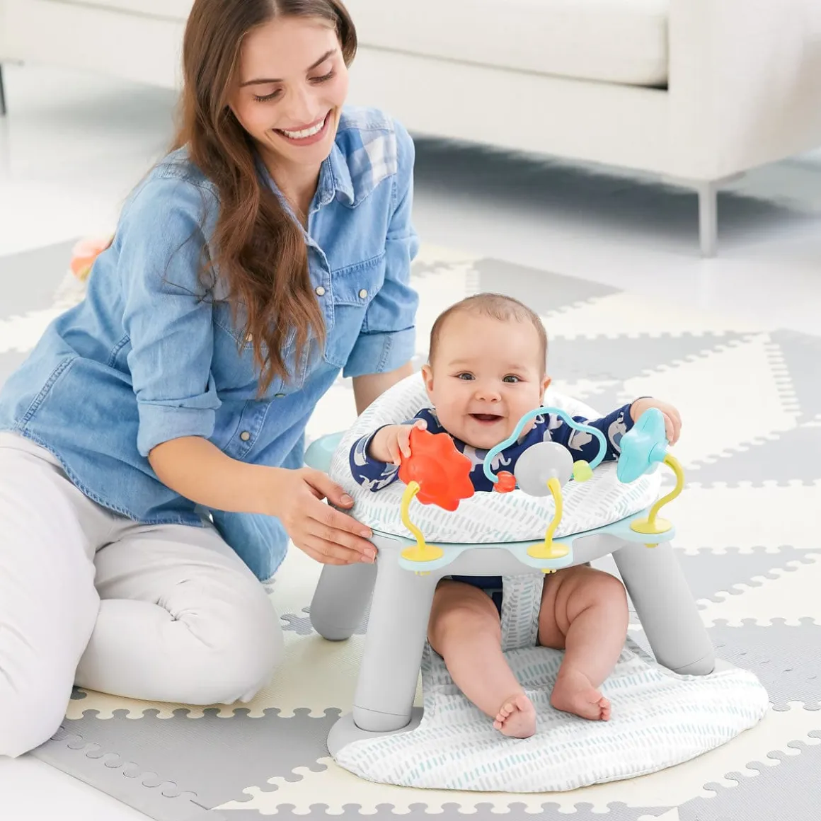 Skip Hop Silver Lining Cloud 2-in-1 Activity Floor Seat