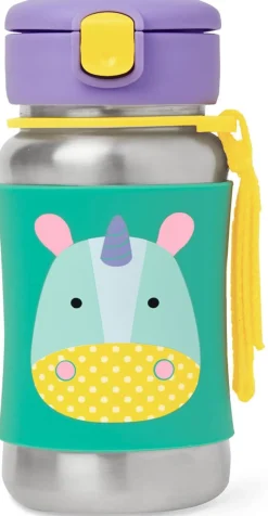Skip Hop Zoo Stainless Steel Straw Bottle - Unicorn