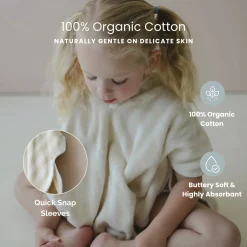 Snuggle Me Poncho Towel - Natural