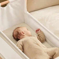 Snuz Bassinet Fitted Sheets, 2 Pack - Cashmere/Cross