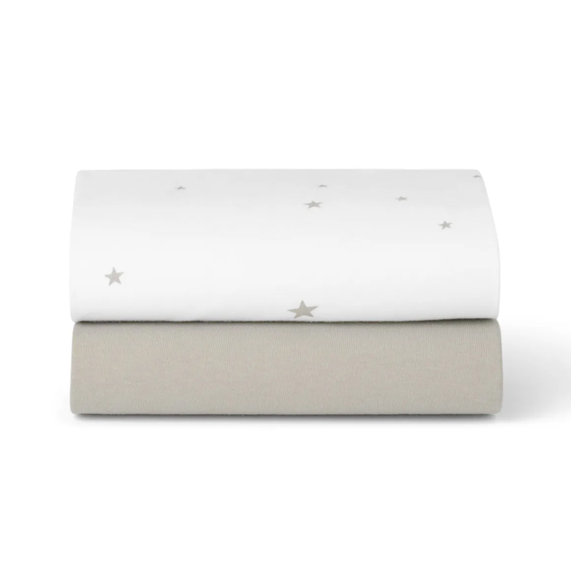 Snuz Bassinet Fitted Sheets, 2 Pack - White/Star