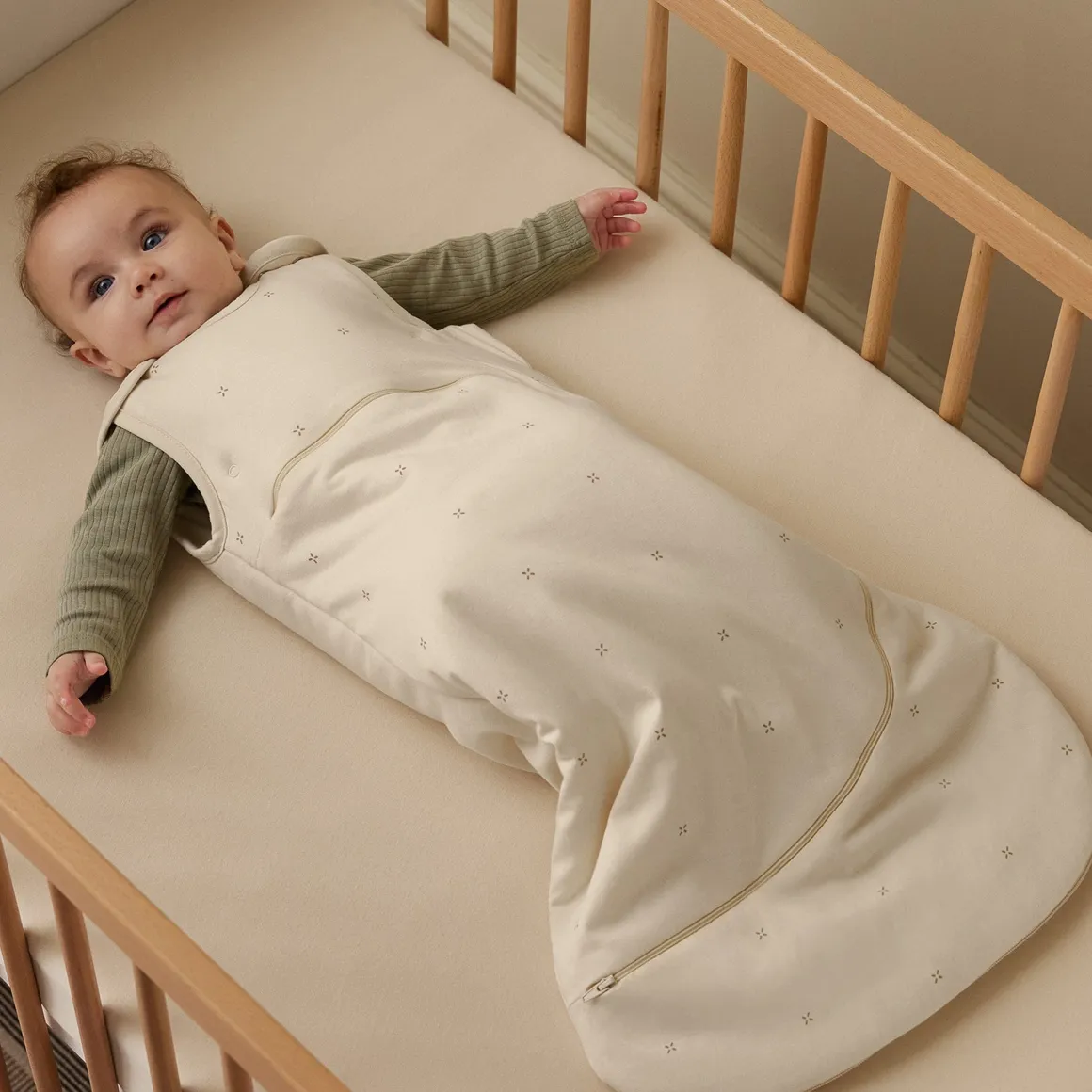 Snuz SnuzPouch Sleeping Bag, 1.0 TOG - Cashmere/Cross (0-6 months)