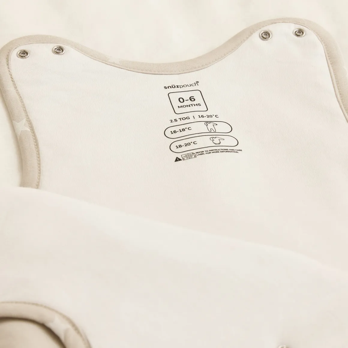 Snuz SnuzPouch Sleeping Bag, 2.5 TOG - Cashmere/Cross (6-18 months)