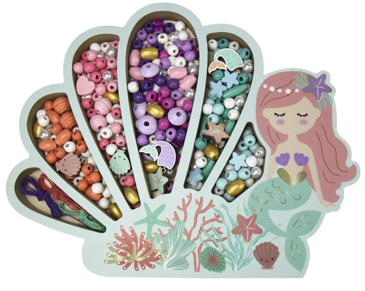 Speedy Monkey Les Perles - Mermaid Wooden Beads (4y+)