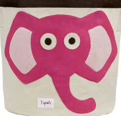 3 Sprouts Storage Bin - Elephant Pink