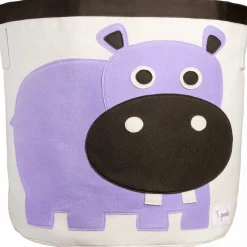 3 Sprouts Storage Bin - Hippo Purple