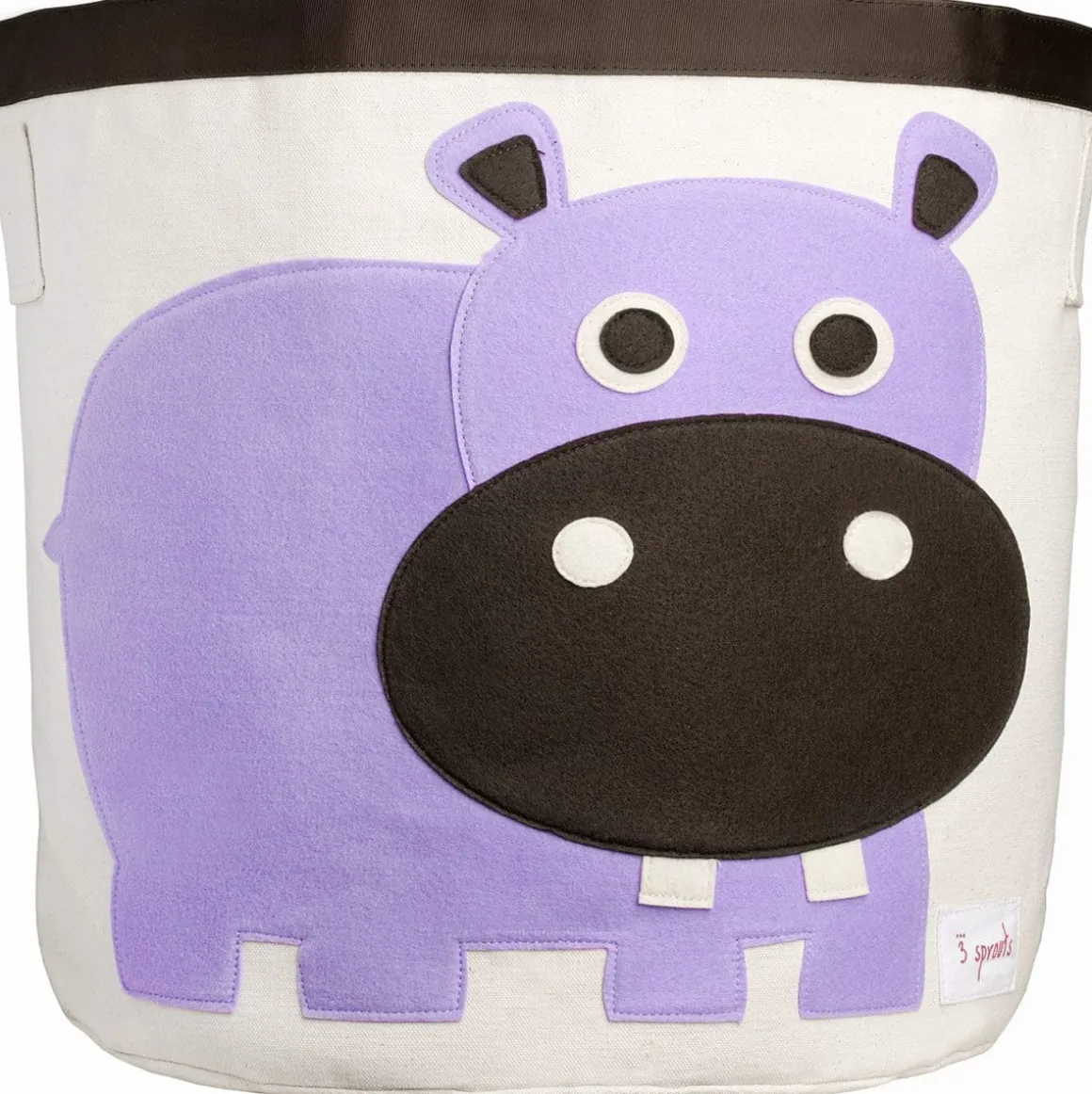3 Sprouts Storage Bin - Hippo Purple