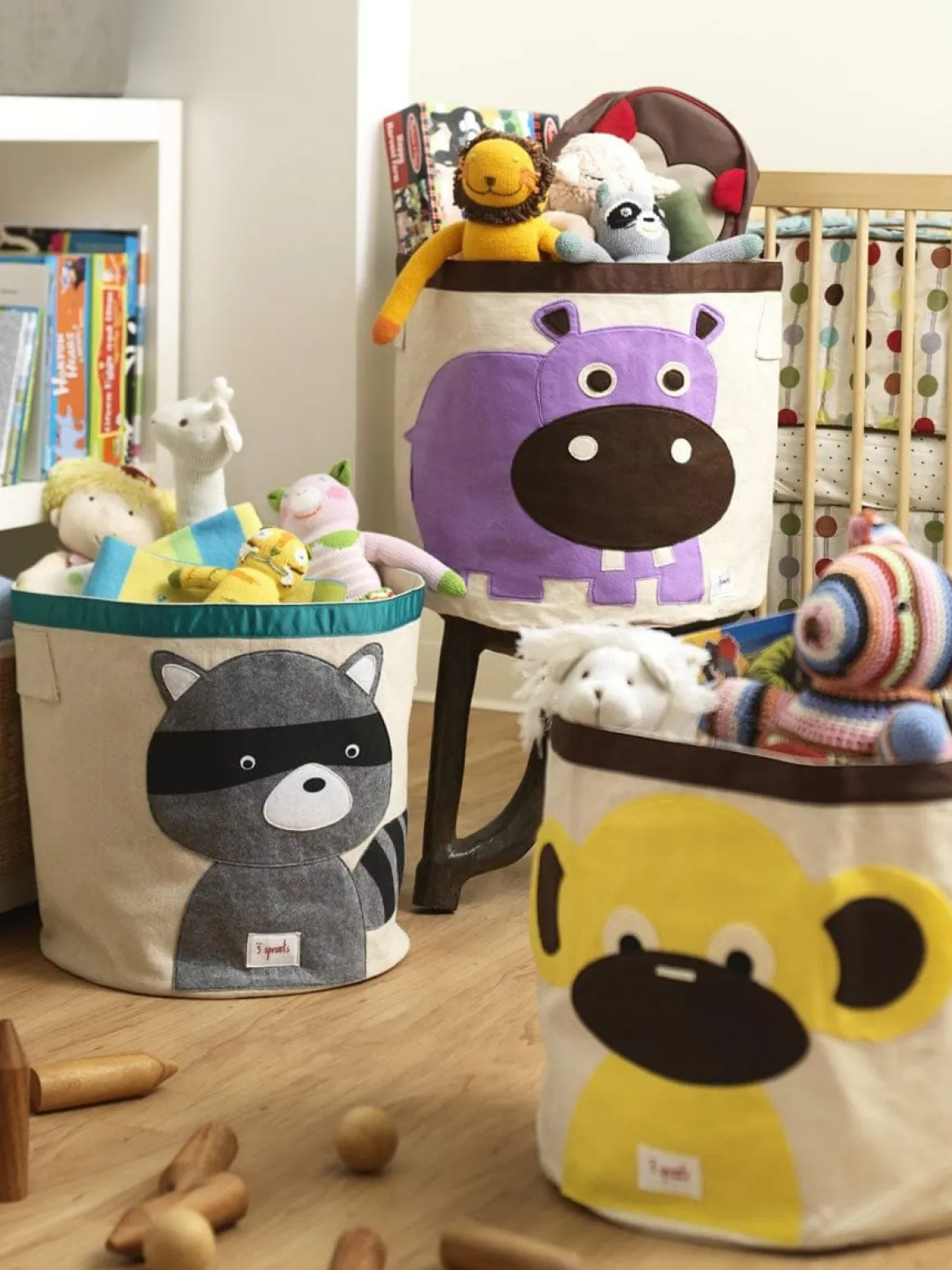 3 Sprouts Storage Bin - Hippo Purple