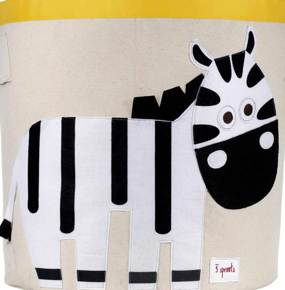 3 Sprouts Storage Bin - Zebra White & Black