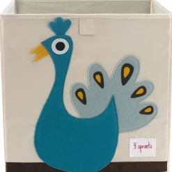 3 Sprouts Storage Box - Peacock