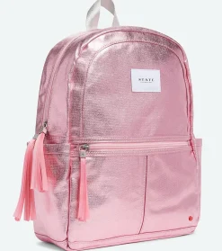 State Bags Kane Backpack Diaper Bag - Pink Metallic