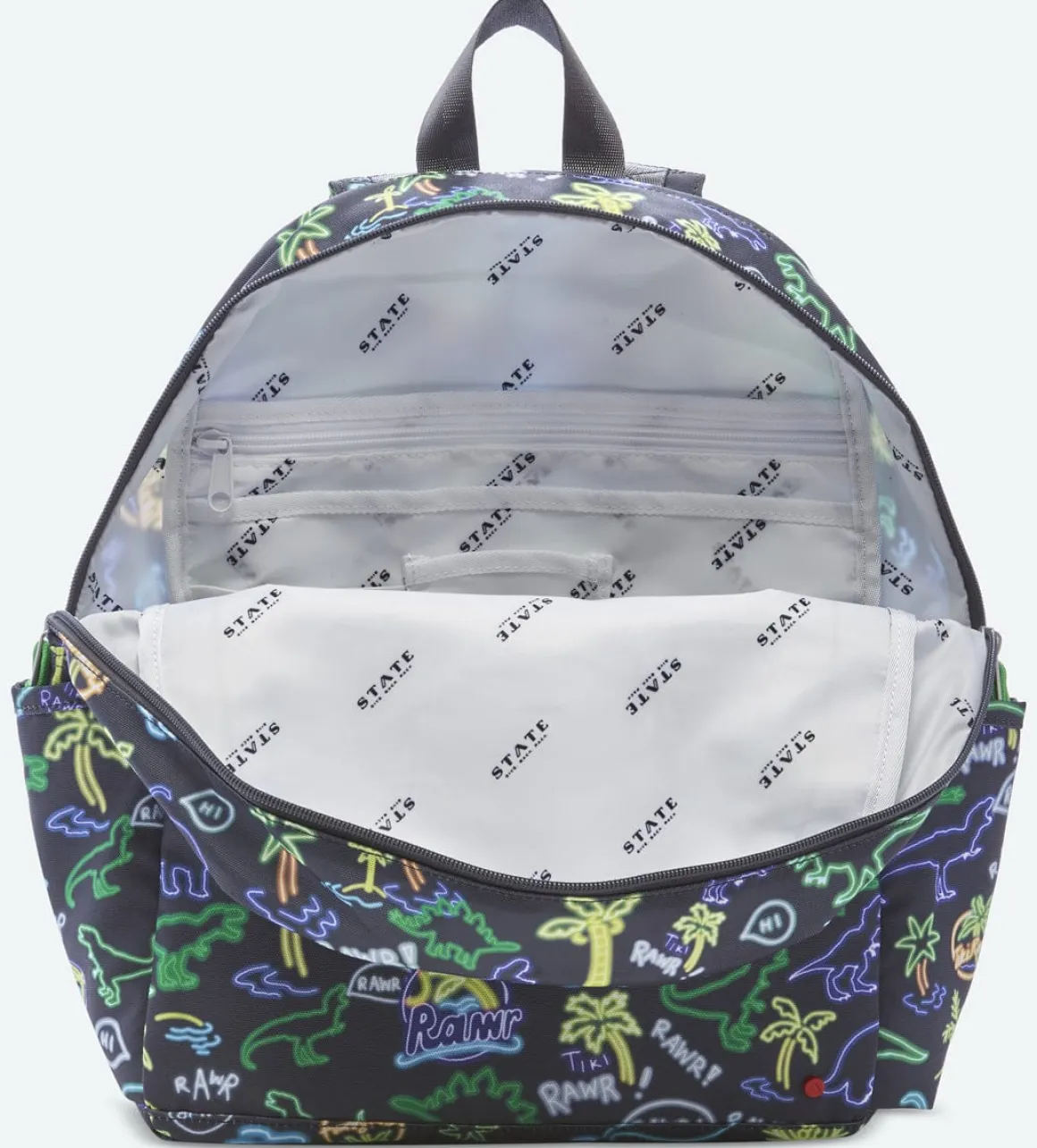State Bags Kane Kids Backpack - Neon Dino