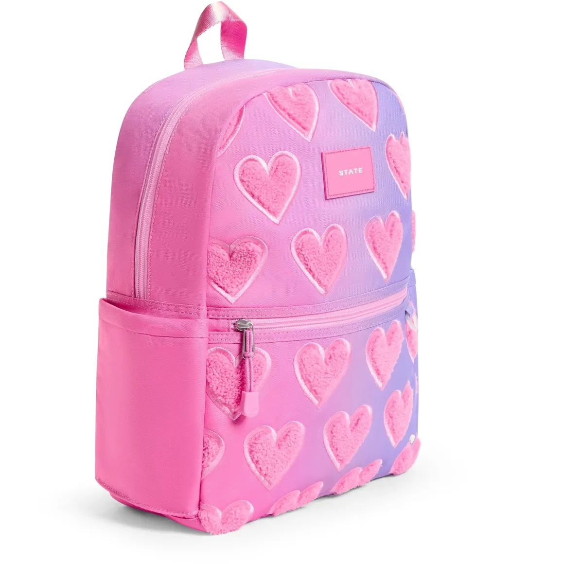 State Bags Kane Kids Backpack - Ombre Fuzzy Hearts