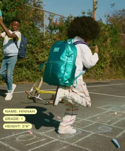 State Bags Kane Kids Backpack - Orange Chevron Puffer