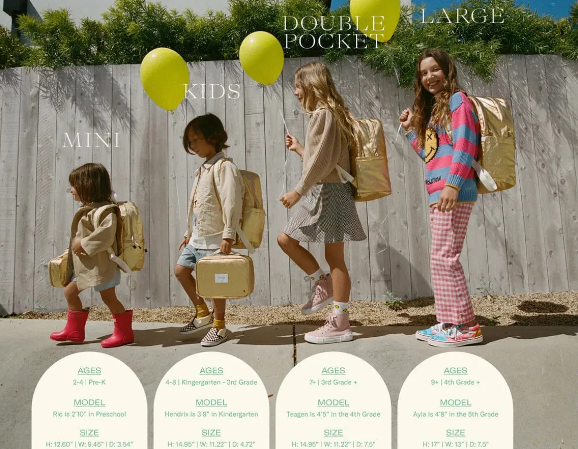State Bags Kane Kids Double Pocket Backpack - Girl Power