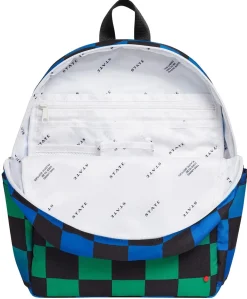 State Bags Kane Kids Travel Backpack - Blue Checkerboard