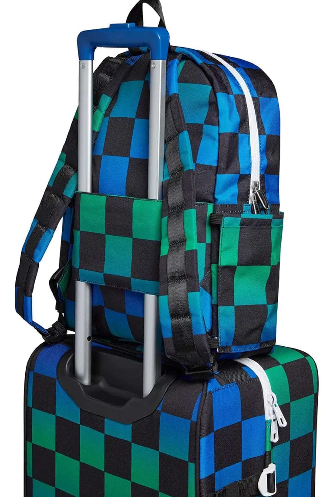 State Bags Kane Kids Travel Backpack - Blue Checkerboard