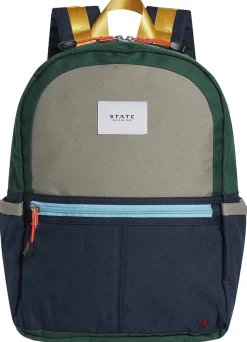 State Bags Kane Kids Travel Backpack - Green / Navy
