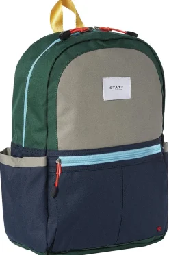 State Bags Kane Kids Travel Backpack - Green / Navy