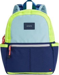 State Bags Kane Kids Travel Backpack - Navy/Neon