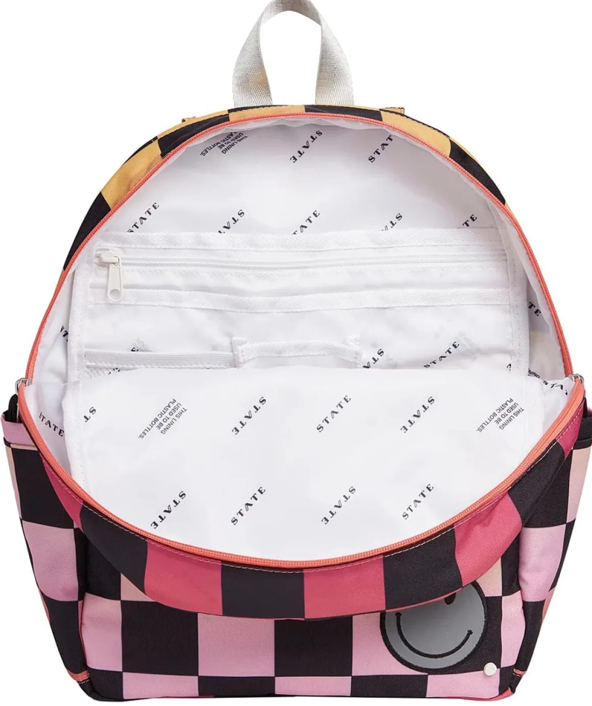 State Bags Kane Kids Travel Backpack - Pink Checkerboard