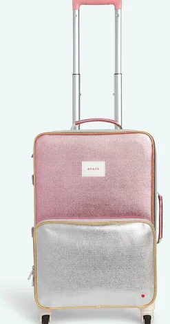 State Bags Logan Suitcase Carry-On - Pink/Silver
