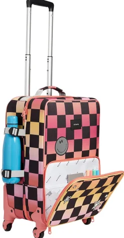 State Bags Logan Suitcase - Pink Checkerboard