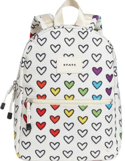 State Bags Mini Kane Kids Travel Backpack - Rainbow Hearts