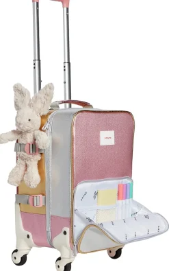 State Bags Mini Logan Suitcase - Pink / Silver