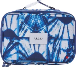State Bags Rodgers Lunch Box - Indigo Patchwork