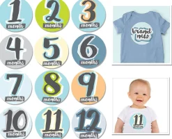 Sticky Bellies Hello, Baby Stickers - Newborn to 12 Months - Boy