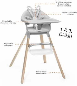 Stokke Clikk High Chair Travel Bundle - Midnight Black