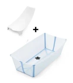 Stokke Flexi Bath X-Large Heat Sensitive Tub + Newborn Support - Ocean Blue