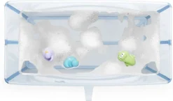 Stokke Flexi Bath X-Large Heat Sensitive Tub + Newborn Support - Ocean Blue