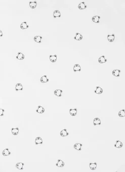 Stokke Home Bed Fitted Sheets - White/Mono Bear