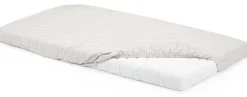 Stokke Home Bed Fitted Sheets, Set of 2 - White/Beige Checks